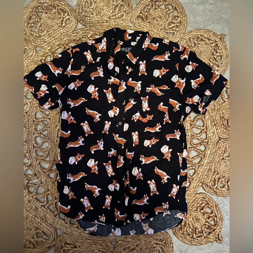 Corgi button up shirt